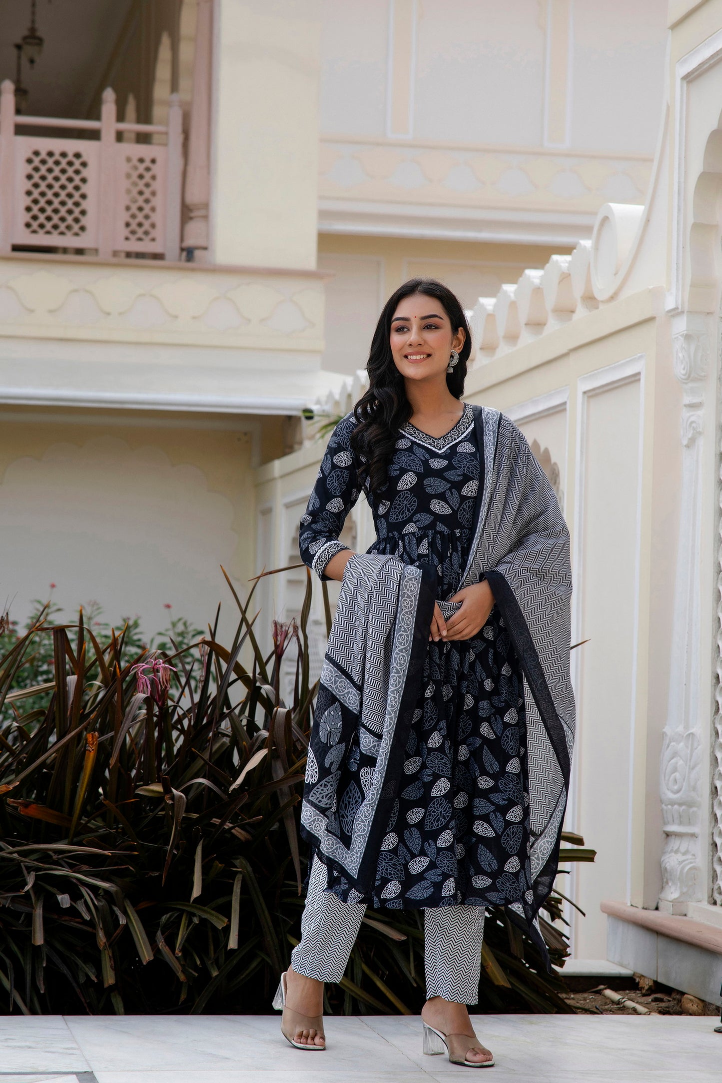 Floral Printed Rayon  Kurta With Pants & Dupatta