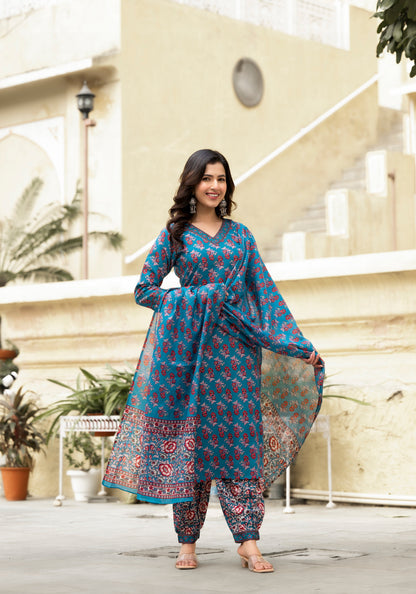 Daily Wear Kurta set With Bottom and Dupatta set for Women