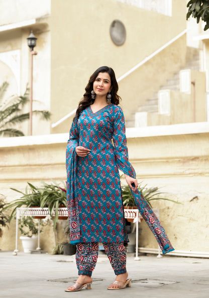 Daily Wear Kurta set With Bottom and Dupatta set for Women