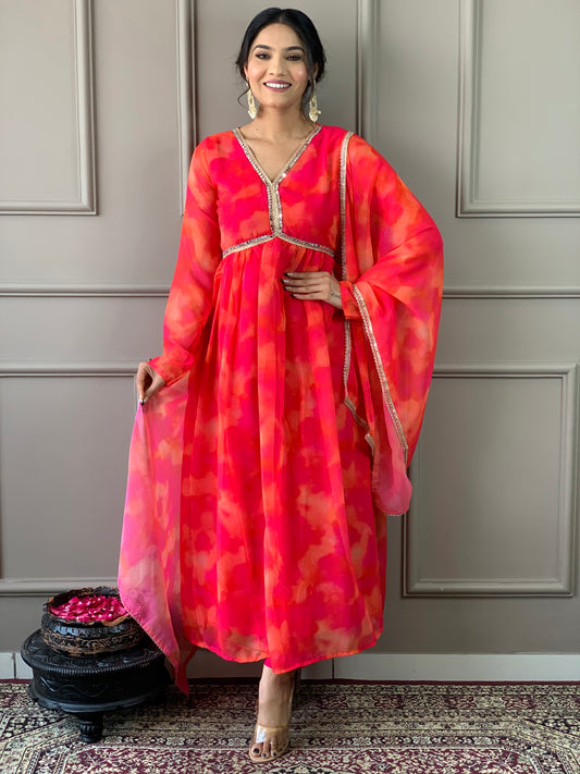 Beautiful Suit In Alia Design With Pant And Dupatta