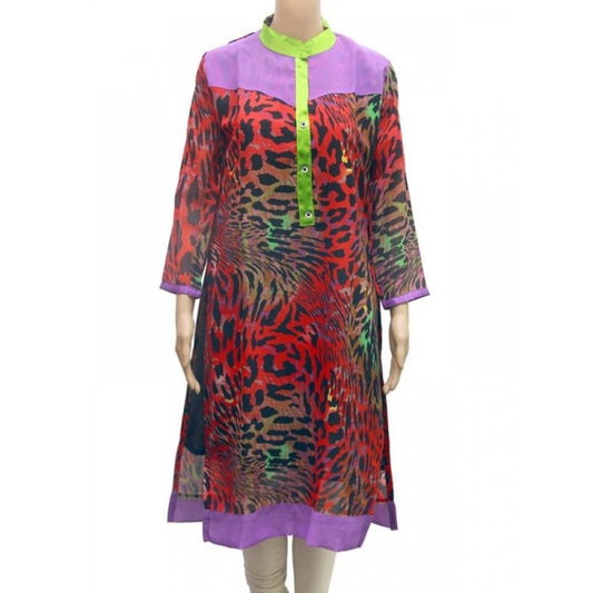 Women's Synthetic Kurtis (Multi Color, M)