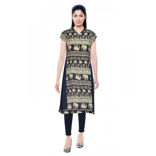 Women's Rayon Kurtis (Blue, L)