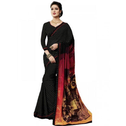 Womens Georgette Digital Printed Saree (Multi, 6.25 Mtr)