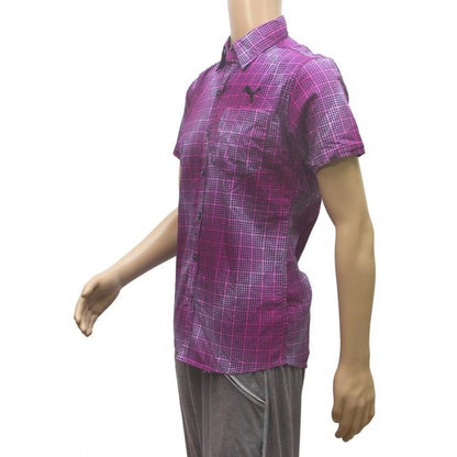 Generic Mens Cotton Mix Casual Men Shirts (Violet, L)