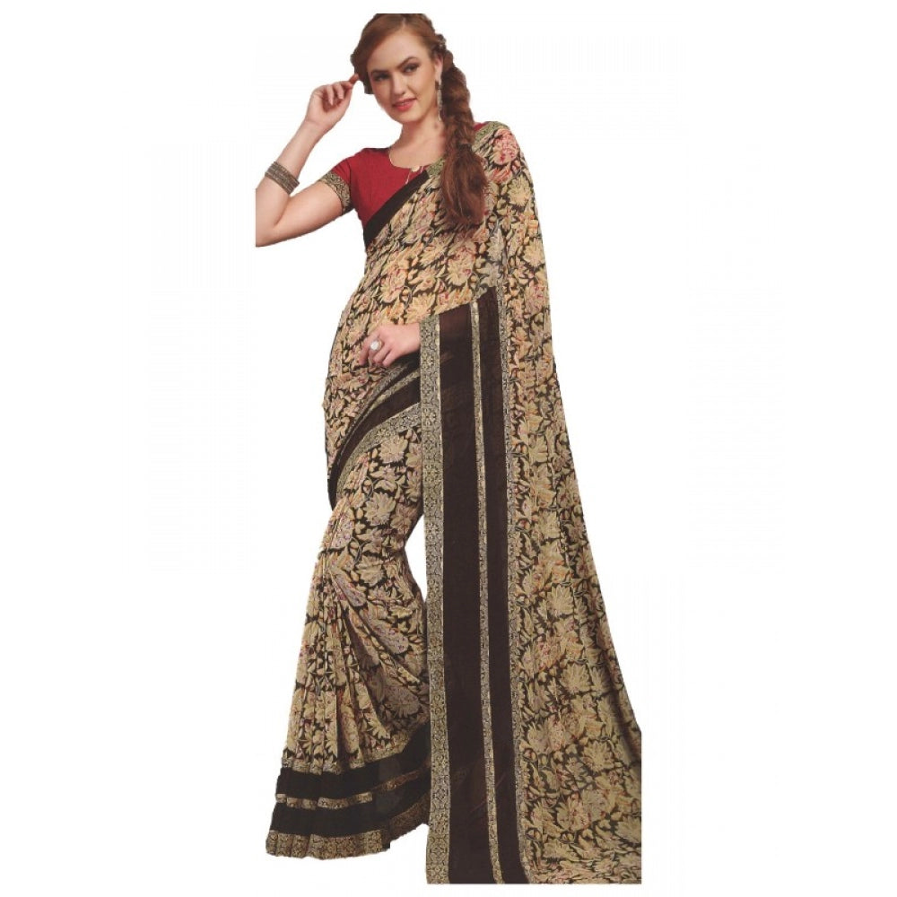 Womens Georgette Digital Printed Saree (Multi, 6.25 Mtr)