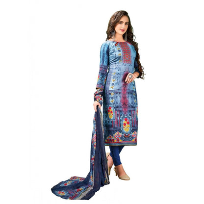 Generic Women's Cotton Unstitched Salwar-Suit Material With Dupatta (Multi, 2-2.5mtrs)