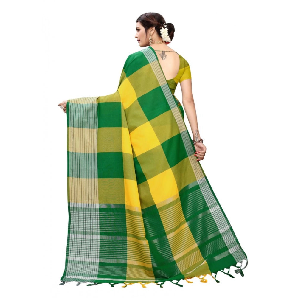 Women's Cotton Saree (Multi, 5-6 Mtrs)