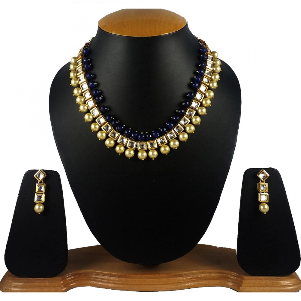 Fashion Jewelry Kundan Pearl Stylish Fancy Wedding Party Wear Jewellery Set