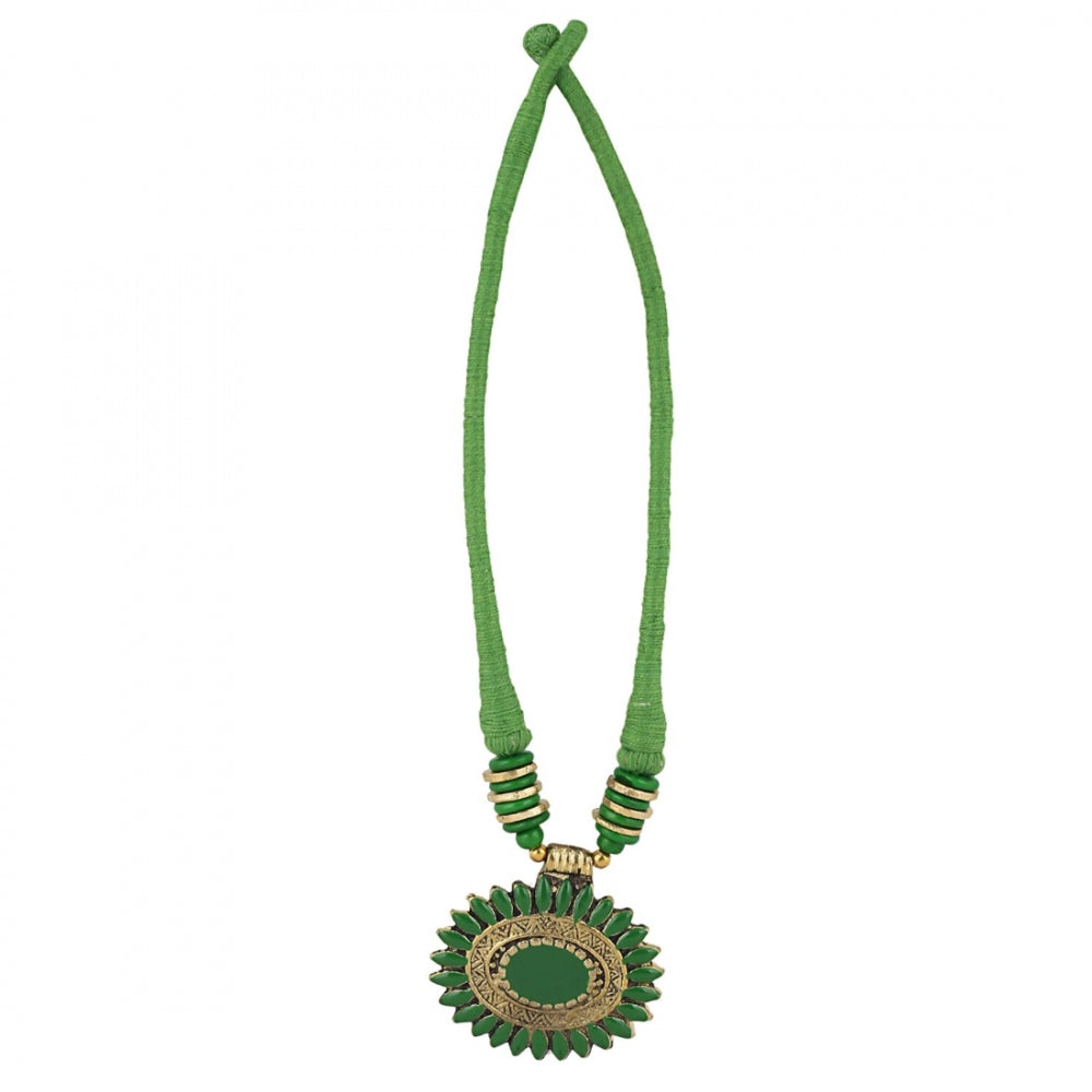 Green Color Designer Tibetan Style Fashion Necklace set