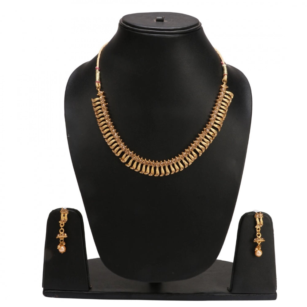 Stylish Gold Plated Necklace Set