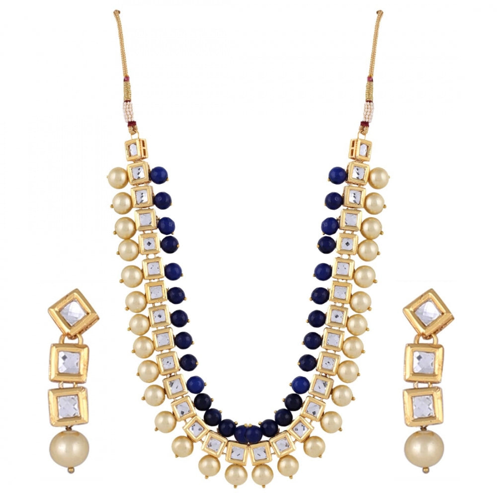 Fashion Jewelry Kundan Pearl Stylish Fancy Wedding Party Wear Jewellery Set