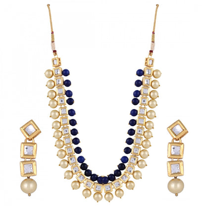 Fashion Jewelry Kundan Pearl Stylish Fancy Wedding Party Wear Jewellery Set