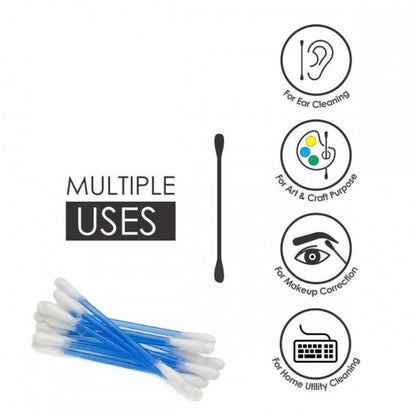 Pack Of_10 Soft And Gentle Cotton Buds (Color: Assorted)