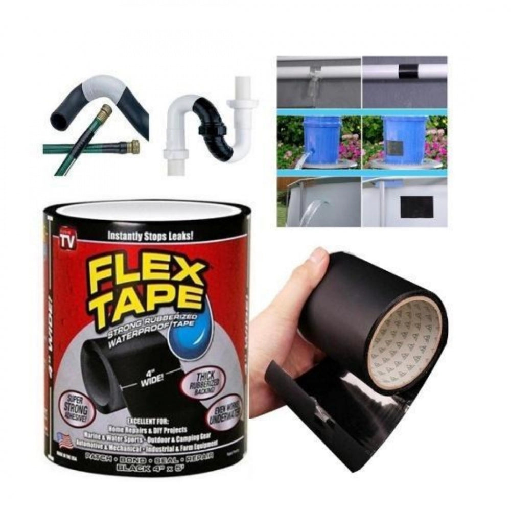 Pack Of_2 Strong Rubberized Waterproof Flex Tape Instantly Stops (Color: Assorted)