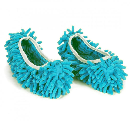 Pack Of_2 Multi Function Washable Dust Mop Floor Cleaning Slippers (Color: Assorted)