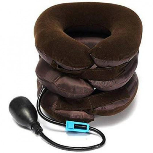 Neck Pillow Three Layers Tractor Massager Excerciser For Cervical Spine Neck Back Shoulder Pain (Color: Assorted)