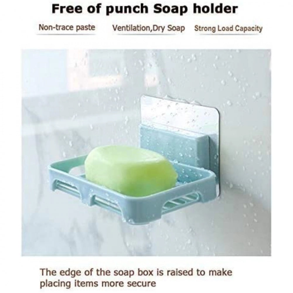 Pack Of_2 Soap Holder Magic Sticker (Color: Assorted)