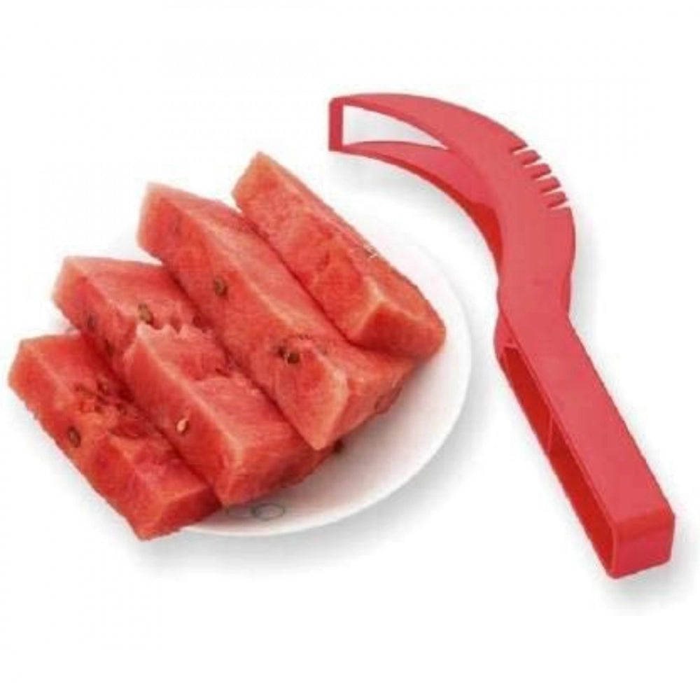 Generic Pack Of_3 Plastic Handle Watermelon Slicer Knife (Color: Assorted)