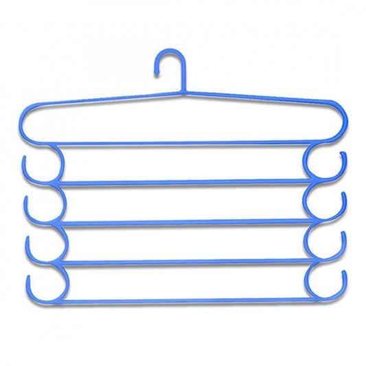 Pack Of_5 Five Layer Plastic Hangers (Color: Assorted)