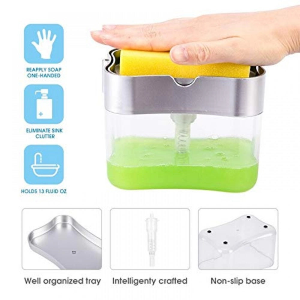 Soap Dispenser 2 In 1 Sink Dishwasher Liquid Holder (Color: Assorted)