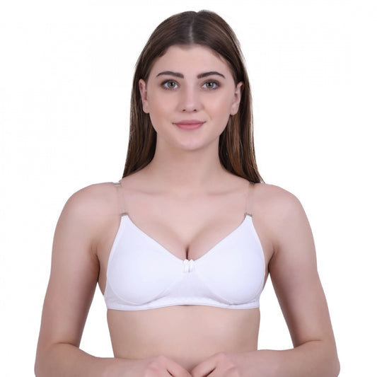 Women's Cotton Bra (Material: Cotton, (Color: White)