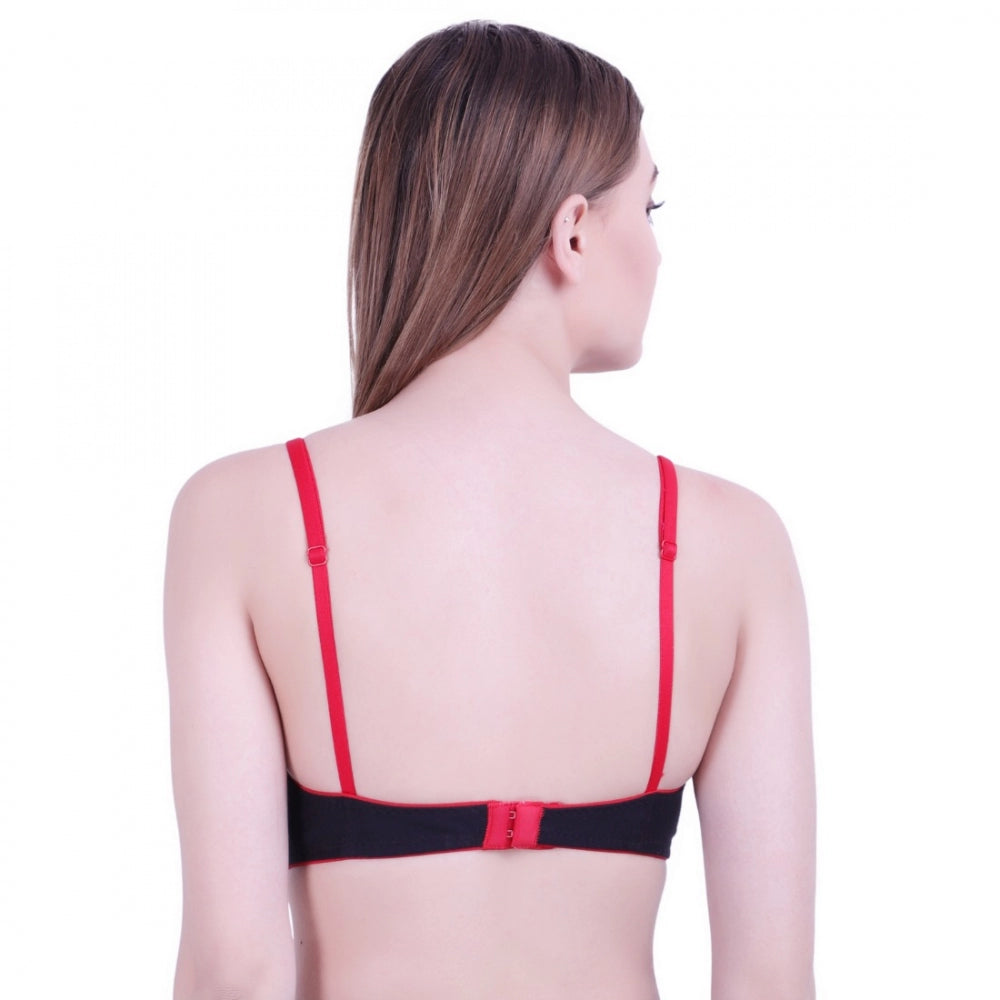 Women's Cotton Bra (Material: Cotton, (Color: Black)