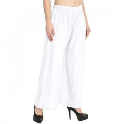 Women's Rayon Palazzo (Color:White)