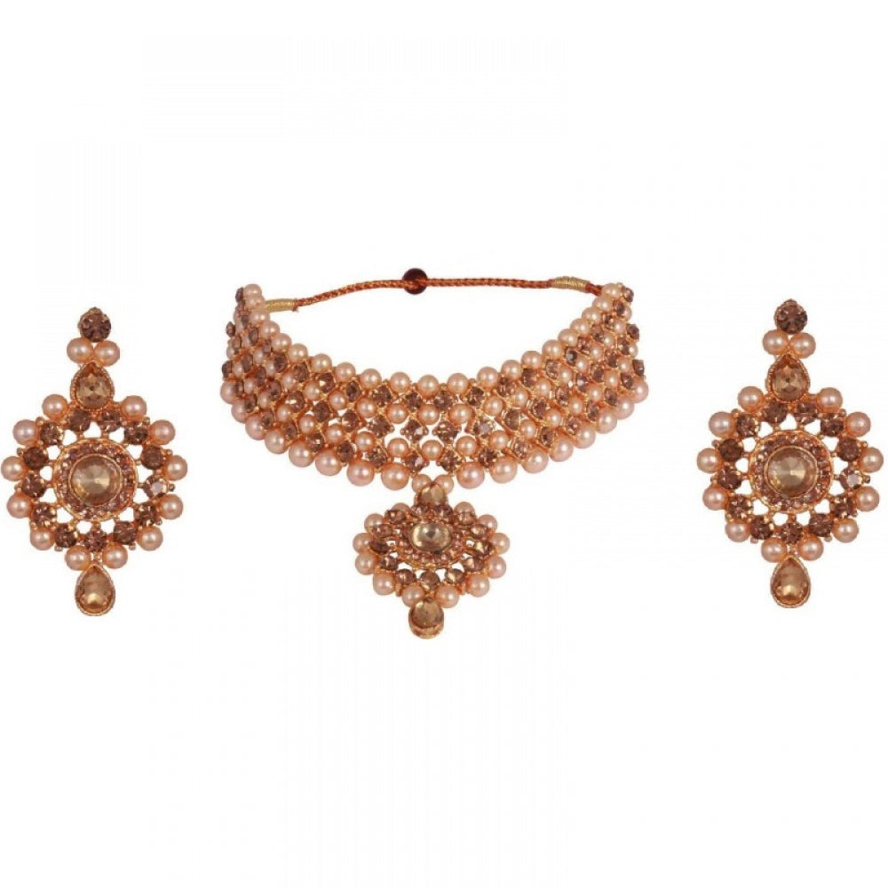 Generic Women's Chocker , Earring And Maang Tikka Set