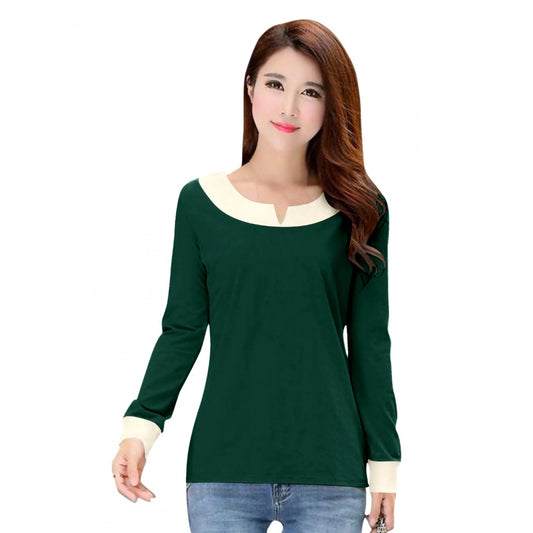 Women's Western Wear Hosiery T Shirts (Green)