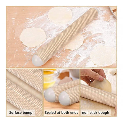 Generic Plastic Non-Stick Rolling Pin Fondant Cake Dough Roller (Assorted)