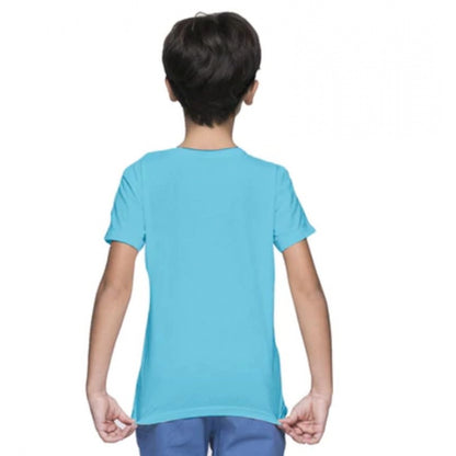 Generic Boys Cotton Baby Shark Half Sleeve TShirt (Blue)