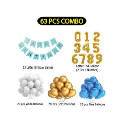 12Th Year Decoration Kit For Boy And Girl With Banner And Balloons (Blue)