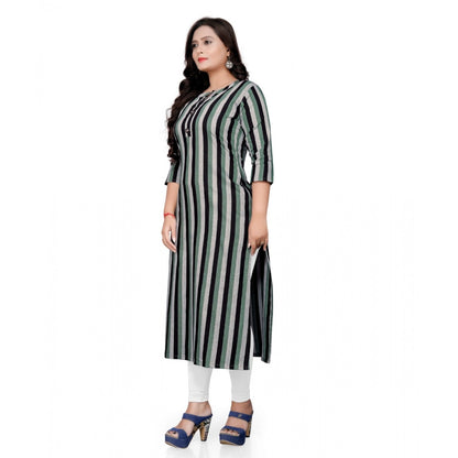 Generic Women's Cotton Printed Straight Kurti (Multi Color)