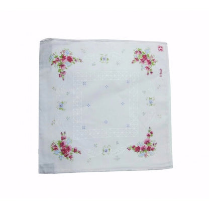 Pack Of_6 Desinger Flower Medium Size Handkerchiefs (Color: Assorted)