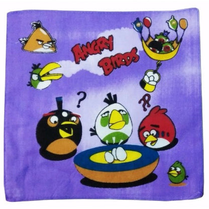 Pack Of_8 Angry Bird Small Size Handkerchiefs (Color: Assorted)