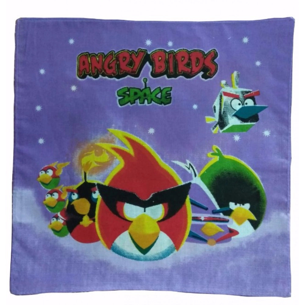 Pack Of_8 Angry Bird Small Size Handkerchiefs (Color: Assorted)