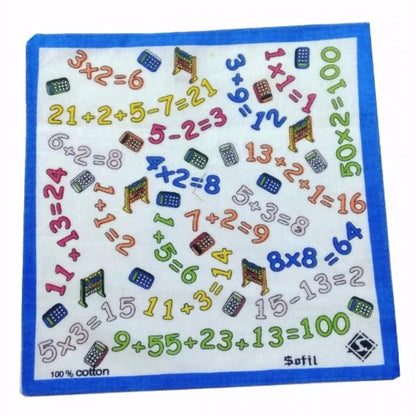 Pack Of_8 Numeric Small Size Handkerchiefs (Color: Assorted)