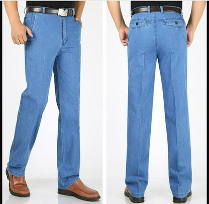 Mens Casual Denim Solid Jeans