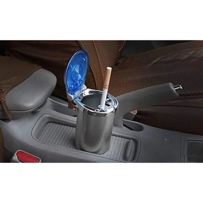 Designer Car Ash Tray Ashtray With Blue Led Light &amp; Rainbow Colors (Multicolor)