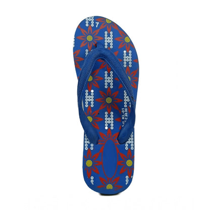 Generic Unisex Printed Lightweight Flip-Flop Hawai Slipper (Blue)