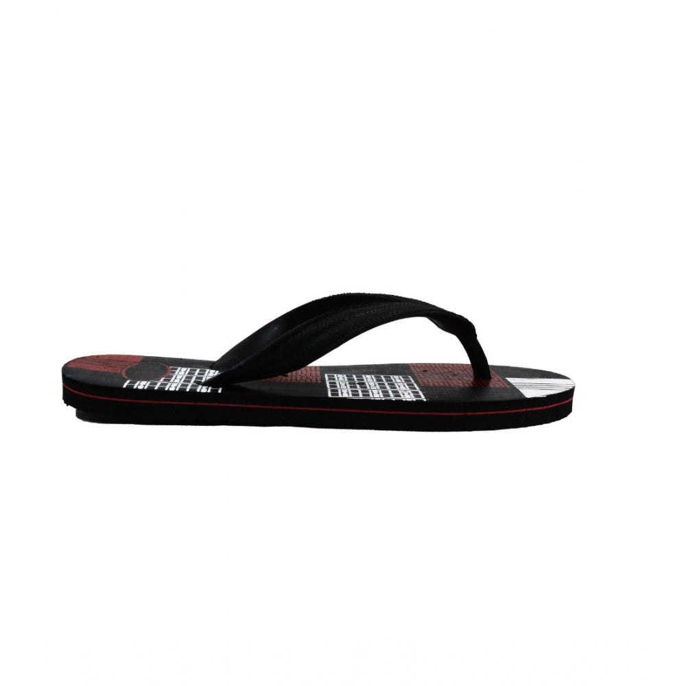 Generic Unisex Printed Lightweight Flip-Flop Hawai Slipper (Red)