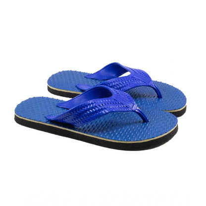 Generic Unisex Textured Lightweight Flip-Flop Hawai Slipper (Blue)