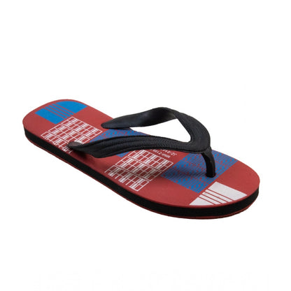 Generic Unisex Printed Lightweight Flip-Flop Hawai Slipper (Red)