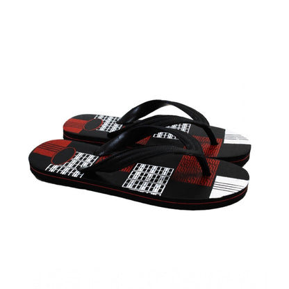 Generic Unisex Printed Lightweight Flip-Flop Hawai Slipper (Red)