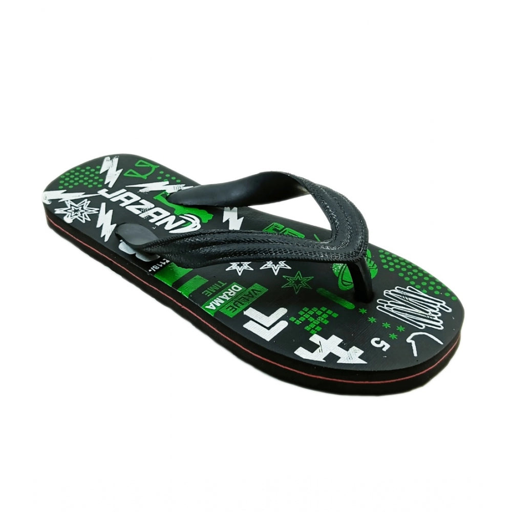 Generic Unisex Printed Lightweight Flip-Flop Hawai Slipper (Green)