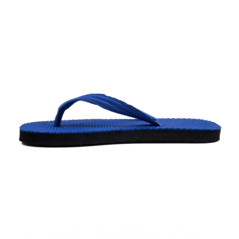 Generic Unisex Textured Lightweight Flip-Flop Hawai Slipper (Blue)