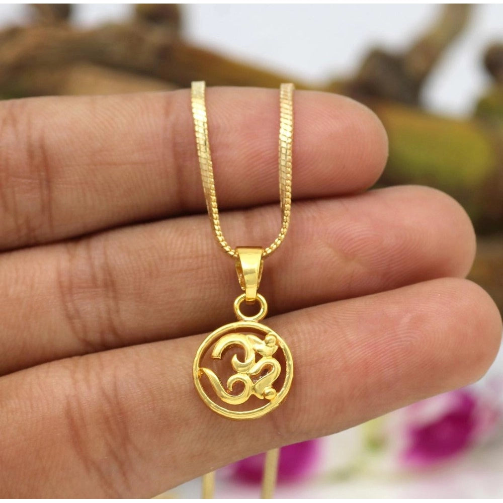 Generic Women's Gold Color Om Temple Locket