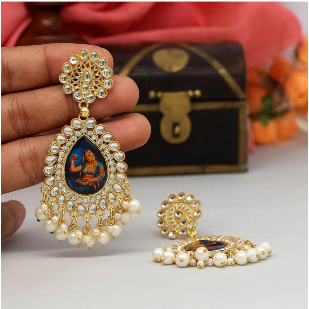 Generic Women's Multi Color Kundan Kundan Earrings