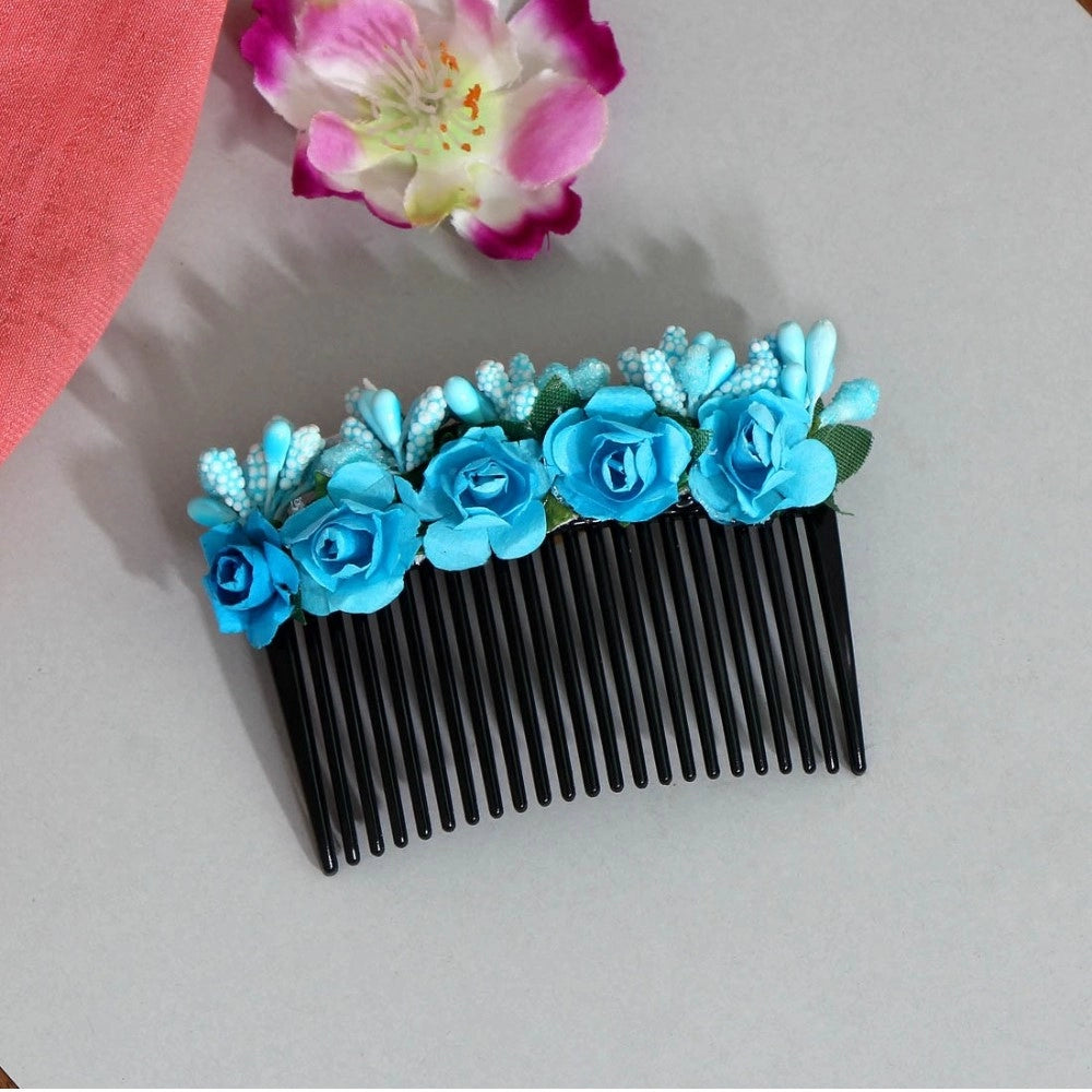 Generic Women's Firozi Color Hair Comb Pin