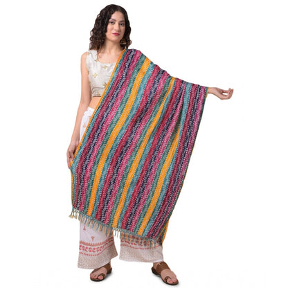 Generic Women's Chanderi Printed Dupatta (Multicolor, Length: 2.25 to 2.50 Mtr)